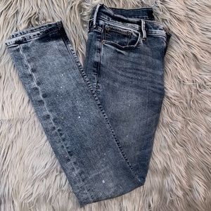 Express mid rise acid wash jeggings